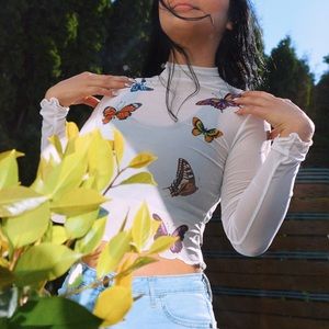 Sheer Butterfly top
